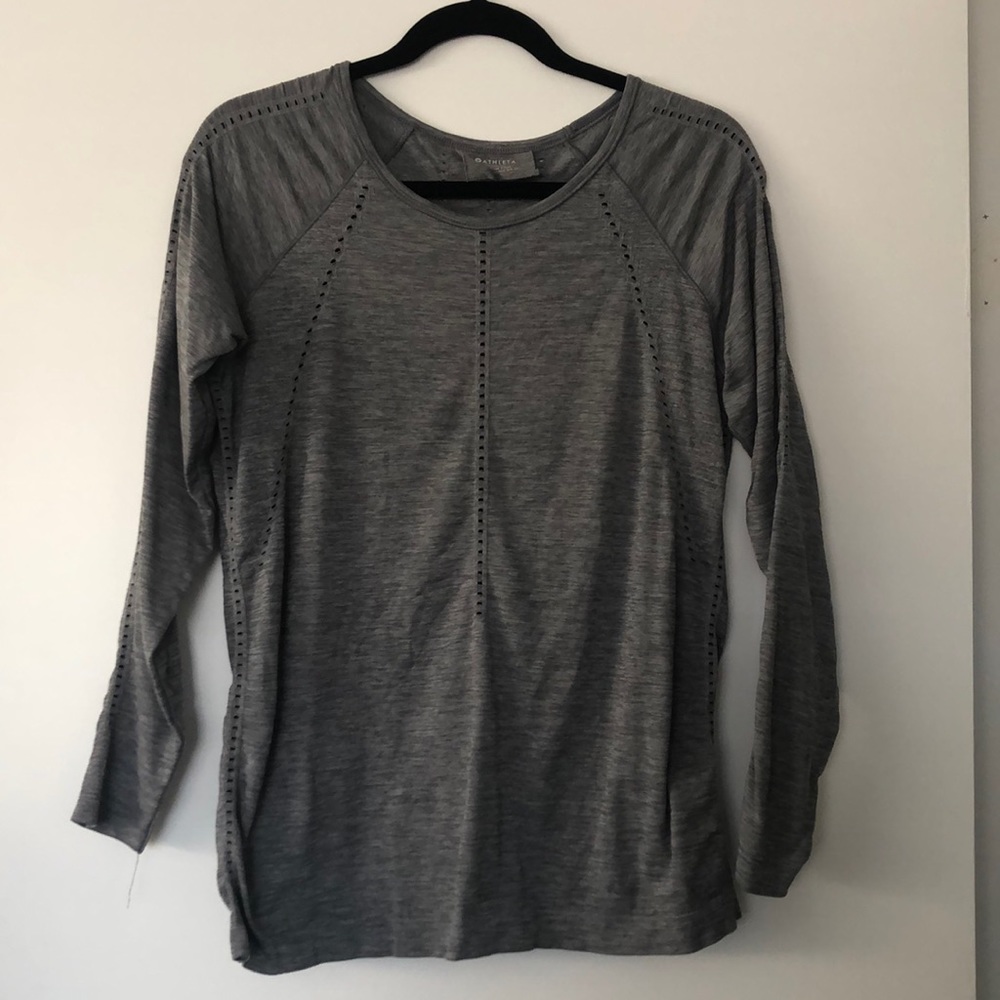 Athleta long-sleeve workout shirt